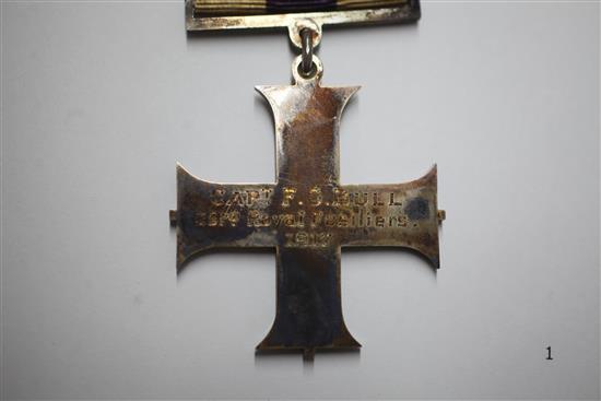 A Military Cross and bar with trio awarded to Captain F.G. Bull, 23rd Royal Fusiliers, 1917,